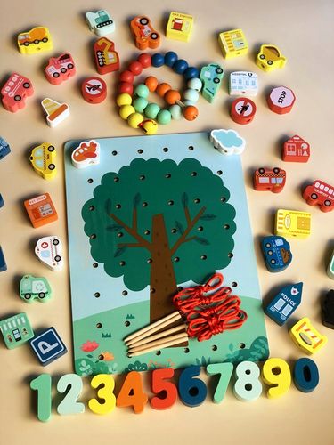 klocki cyferki drzewo jhtoy-988 na Arena.pl