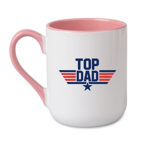 KUBEK „TOP DAD” Wzór - Elegant Coffee Różowy 330 ml na Arena.pl
