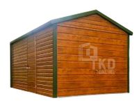 Garaż blaszany - 3x5 - drzwi Drewnopodobny blachodachówka TKD134