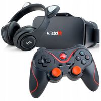 ZESTAW DO GIER OKULARY GOOGLE VR 360 STOPNI 3D PILOT BLUETOOT SŁUCHAWKI
