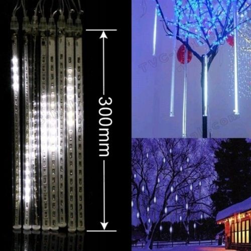 Lampki sople meteory 152led 30cm białe zimne na Arena.pl