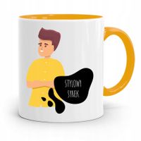 Kubek Żółty Prezent Dla Syna Dziecka Stylowy Synek Z Nadrukiem Ze Zdjęciem