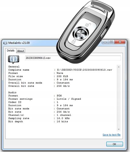Ukryty Mini Dyktafon Kluczyk Brelok Klips 16GB HD na Arena.pl