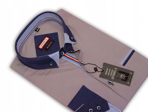 Mc4 Koszula męska ŚLIWKOWE PASKI slim fit 40/41 na Arena.pl