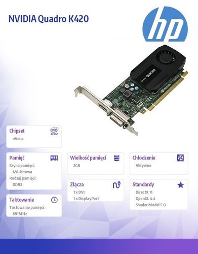 NVIDIA Quadro K420 2GB Graphics N1T07AA na Arena.pl