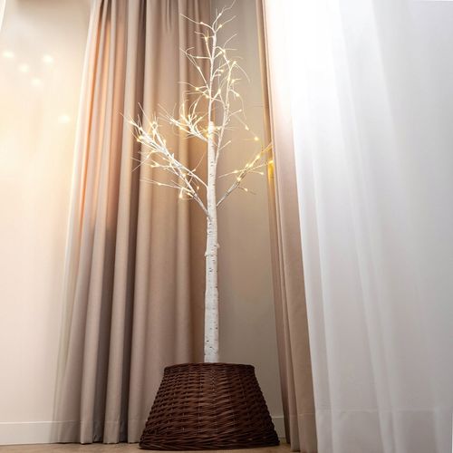 OSŁONA WIKLINOWA NA STOJAK POD CHOINKĘ 45 cm OSŁONKA KOSZ STOJAKA BRĄZOWY na Arena.pl