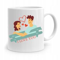 Kubek Prezent Dla Dziewczyny Żony I Love You Z Nadrukiem Ze Zdjęciem