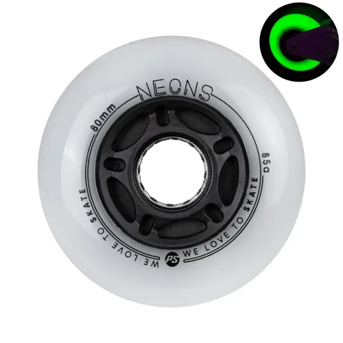 Zestaw 4 kółka świecące LED Powerslide Neons 80/85A Green na Arena.pl