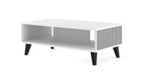 Stolik kawowy Ravenna B 90x60 cm biały mat / czarny frez