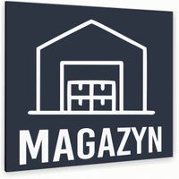 Tabliczka ALUMINIOWA MAGAZYN Tablica ATRACYTOWA nierdzewna NADRUK UV ZNAK