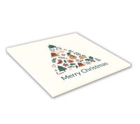 SZKLANA DESKA KUCHENNA 35x35cm - 528g mix choinka