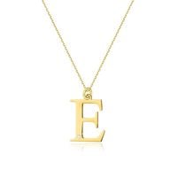 Złoty Naszyjnik Celebrytka Litera "E" Brylant Grawer