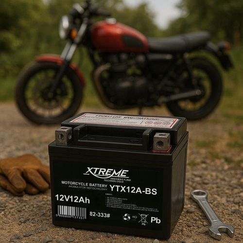 AKUMULATOR MOTOCYKLOWY XTREME 12V 12Ah (WYMIAR 14Ah) BEZOBSŁUGOWY SKUTER na Arena.pl