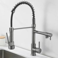 SZARA KUCHENNA BATERIA STOJĄCA FLEX Z DODATKOWĄ WYLEWKĄ