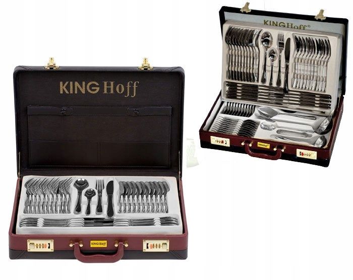 Sztućce w Walizce 72 ele 12 osób Połysk KINGHoff zdjęcie 10