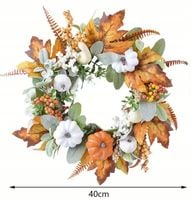 Wieniec wianek na drzwi jesień jesienny dynie Halloween