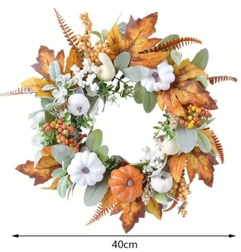 Wieniec wianek na drzwi jesień jesienny dynie Halloween na Arena.pl