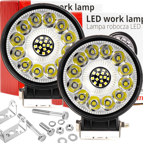 2X LAMPA ROBOCZA HALOGEN SZPERACZ LED 96W 9-36V 6500K 9600LM HOMOLOGACJA na Arena.pl