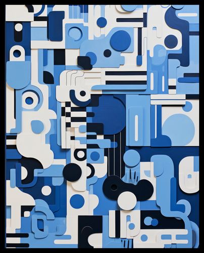 Plakat 40x50cm Niebieski Labirynt na Arena.pl