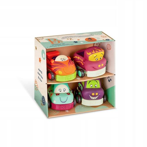 Autka miękkie z napędem Wheeeels B.Baby B.Toys 4 szt. na Arena.pl