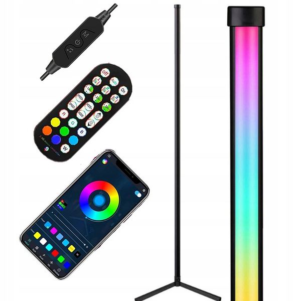 LAMPA NAROŻNA PODŁOGOWA STOJĄCA LED RGB PILOT APKA zdjęcie 2