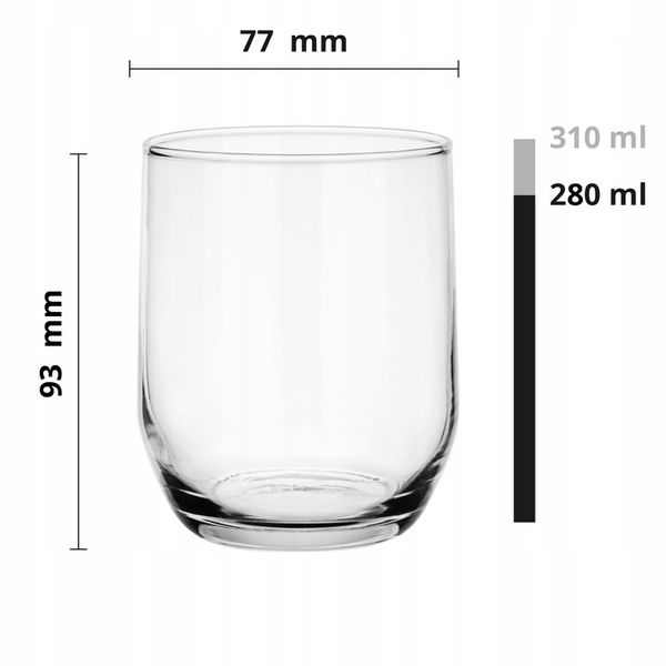 6x SZKLANKA DO DRINKÓW SOKÓW WODY 280ml zdjęcie 9