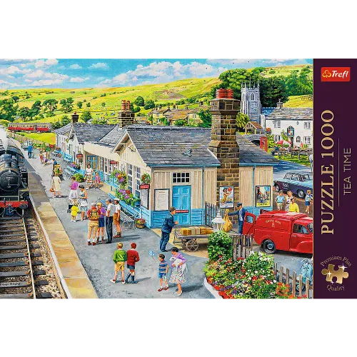 Puzzle 1000 Elementów. Premium Plus Quality. Tea Time. Dworzec Kolejowy na Arena.pl