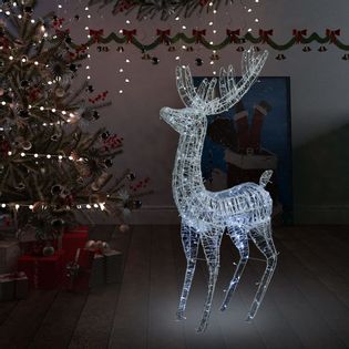 Lumarko Świąteczny renifer, akryl, 250 zimnych białych LED, 180 cm!