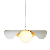 Lampa wisząca ENZO biało złota 80 cm