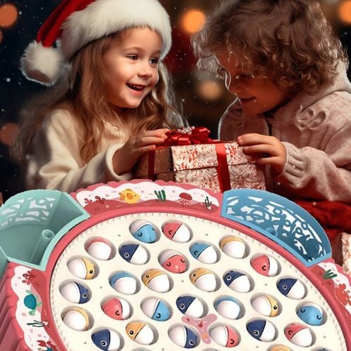 GRA ZRĘCZNOSCIOWA ŁOWIENIE RYBEK NA MAGNES KOTEK WĘDKI PUZZLE DLA DZIECI na Arena.pl