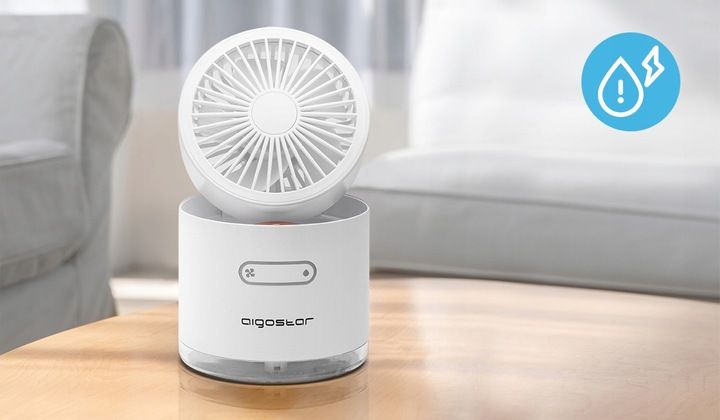 PRZENOŚNY MINI WENTYLATOR Z MGIEŁKĄ 10W 4W1 zdjęcie 3