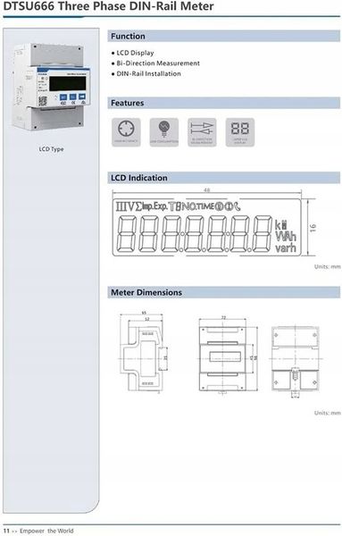 Chint DTSU666 Modbus MID licznik dwukierunkowy 3F zdjęcie 4
