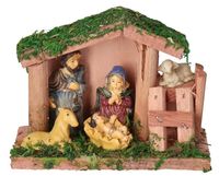 SZOPKA BOŻONARODZENIOWA Z FIGURKAMI OZDOBA STROIK