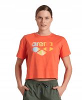 Koszulka damska top bawełniany sportowy okrągły dekolt Arena Crop Top S