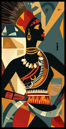 Plakat 50x100cm Afrykańska Mozaika na Arena.pl