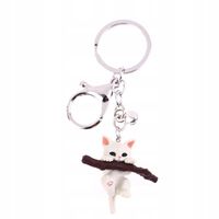 Breloczek Koteczek Słodziaczek na gałęzi Kocur Cat Kot Kotek z dzwoneczkiem