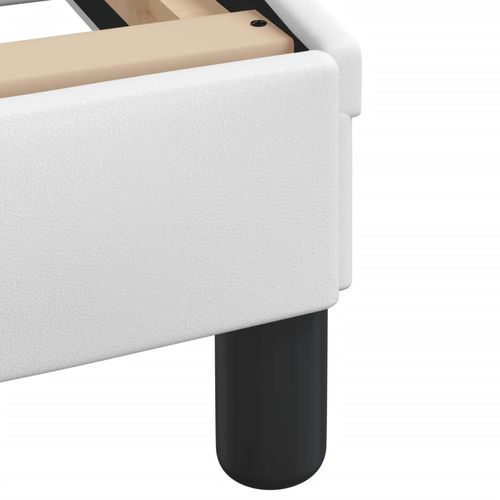 Łóżko z materacem, białe, 200x200 cm, sztuczna skóra na Arena.pl