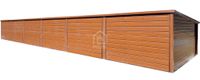 Garaż blaszany 18x5m 6x brama uchylna 2x drzwi rynna spad w tył PLG243