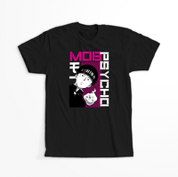 Koszulka Czarna - Mob Psycho 100 - WYBIERZ KOLOR KOSZULKI I FASON Męska 5XL