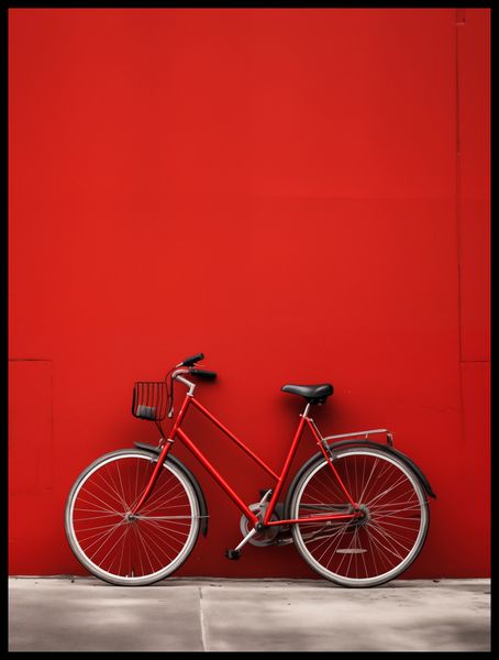 Plakat 60x80cm Czerwony Rower zdjęcie 2