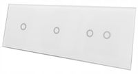 2 x PANEL SZKLANY DOTYKOWY WŁĄCZNIK 1+1+2 BIAŁY
