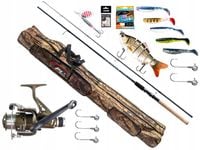 Zestaw NA SZCZUPAKA Wędka Spinning JAXON + Kołowrotek Torba Żyłka