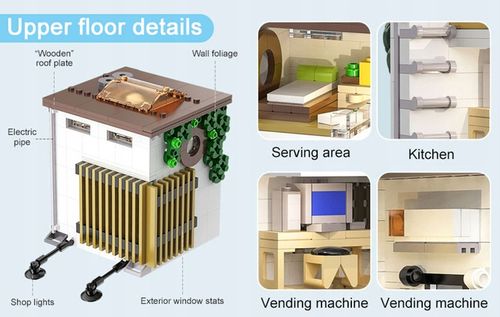 KLOCKI CADA JAPOŃSKI SKLEP Z BUŁKAMI BUN SHOP BUDYNEK ŚWIATŁO LED 1108 EL. na Arena.pl