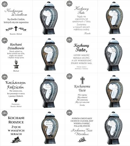 Latarenka nagrobna z imieniem i datą nowoczesny znicz wszystkich świętych na Arena.pl