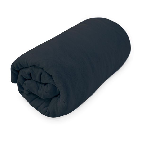 Prześcieradło z gumką jersey 160x200 BASIC granat zdjęcie 2
