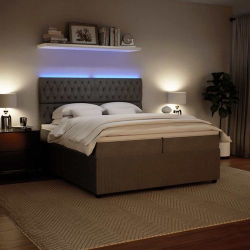 Łóżko kontynentalne z materacem, jasnoszare, aksamit, 200x200cm na Arena.pl