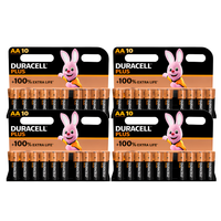 Baterie Duracell Plus AA 40 szt. +100% Extra Life