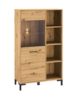 Witryna Niska 1- Drzwiowa 1D 90 cm Dąb Artisan NIVA ML