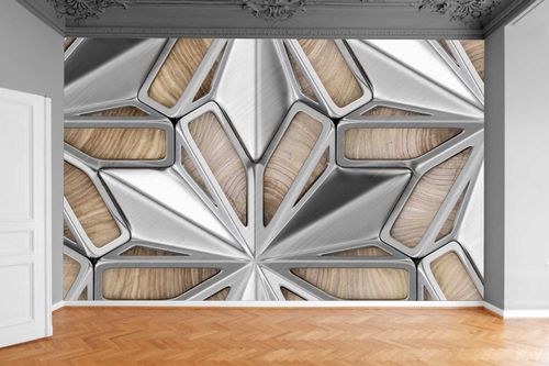 Fototapeta SREBRNE DREWNIANE DESKI 300x210 na Arena.pl