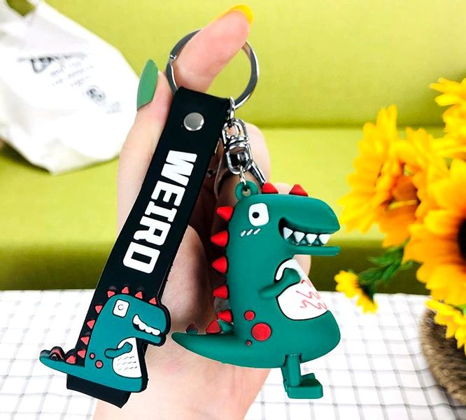 Zwierzak Dinosaur Brelok do kluczy torby zawieszka  F49_Ciemnozielony zdjęcie 2